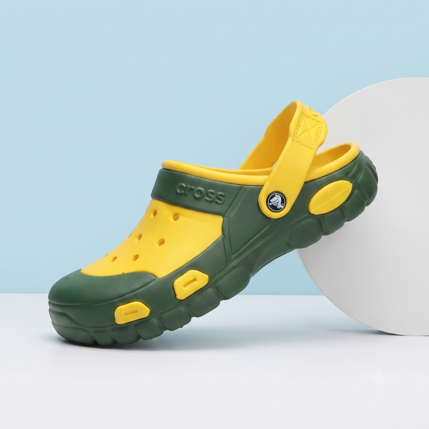Urban Trek Comfort Clogs – Green & Yellow Lightweight Casual Slip-On Footwear