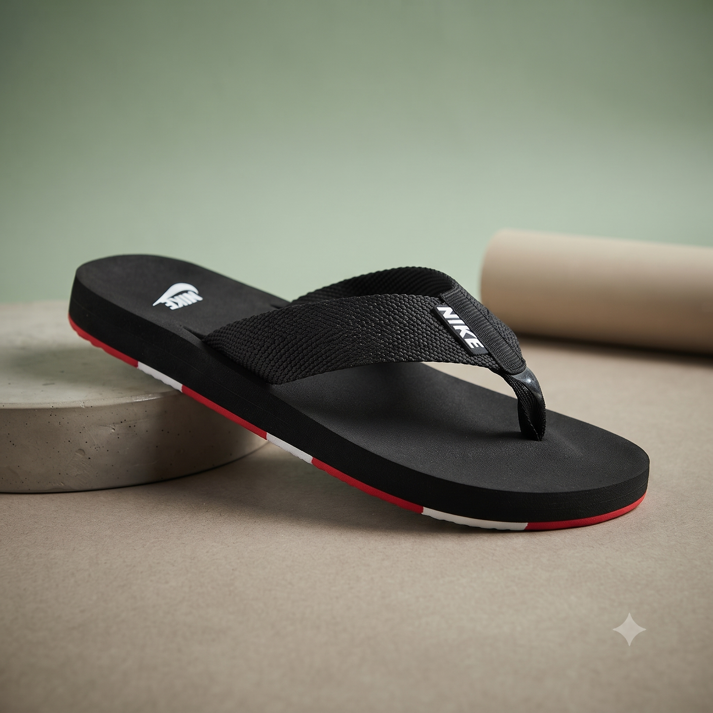 Unisex Premium Casual Flip-Flops – Stylish Black Cross-Strap Slippers with Comfortable Cushioned Footbed