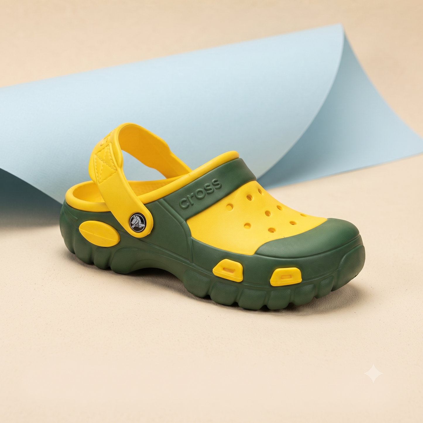 Urban Trek Comfort Clogs – Green & Yellow Lightweight Casual Slip-On Footwear