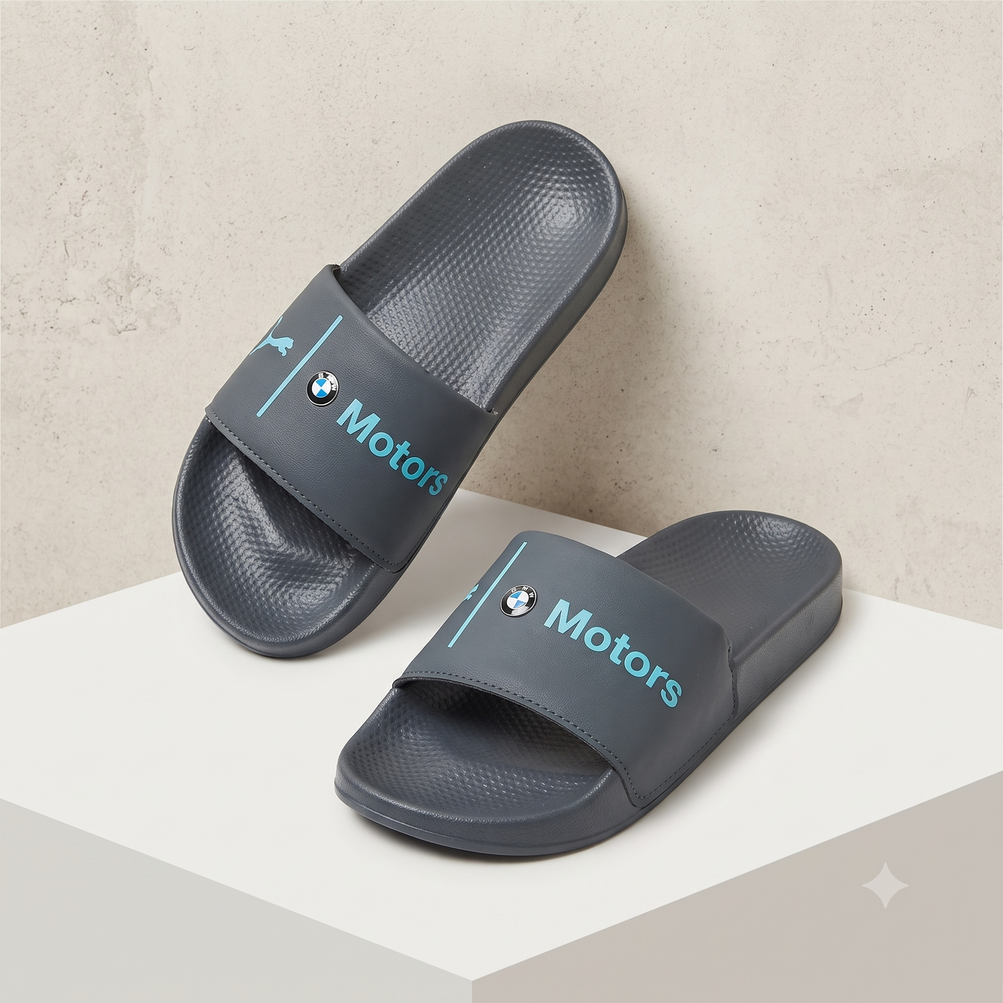 Unisex Vibrant Coral Red Embossed Logo Casual Comfort Slides