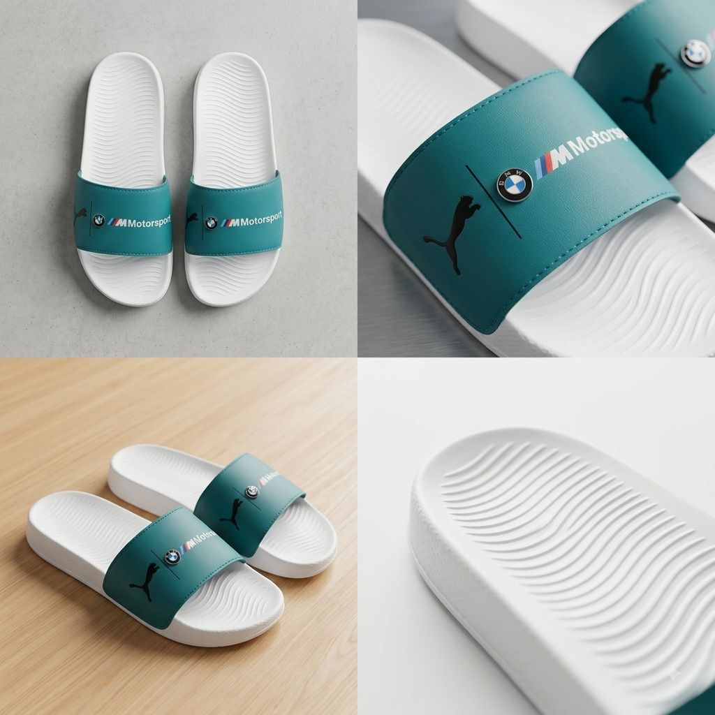 Men’s Premium Aqua Blue Comfort Sliders – Stylish Slip-On Sandals with Textured Anti-Slip Sole