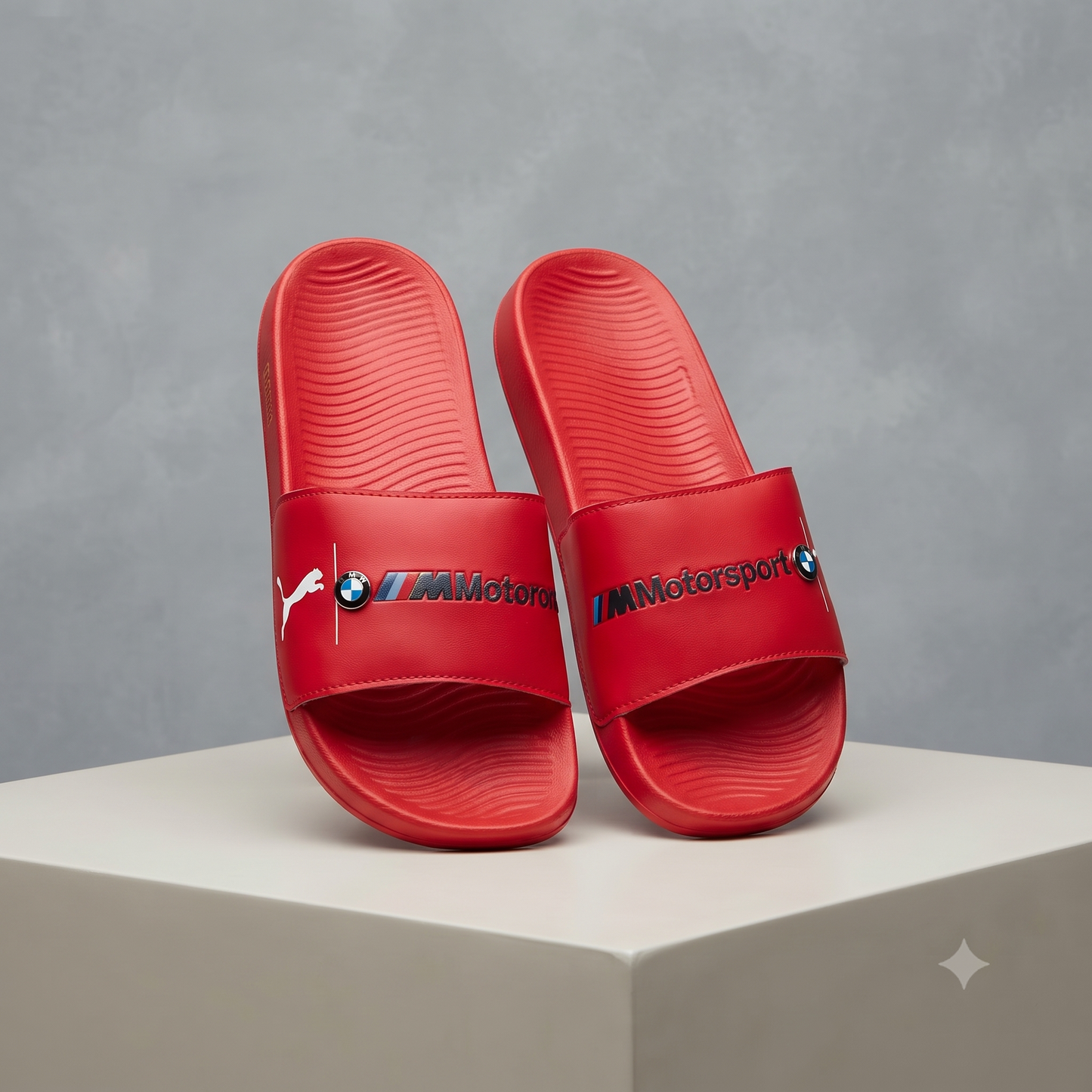 Premium Red Motorsport Slide Sandals for Men & Women | Stylish Casual Comfort Slippers