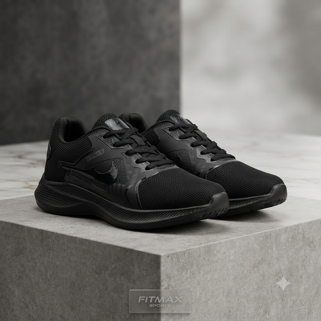 Ultra-Lightweight Sportswear Running Shoes – Sleek Black Design