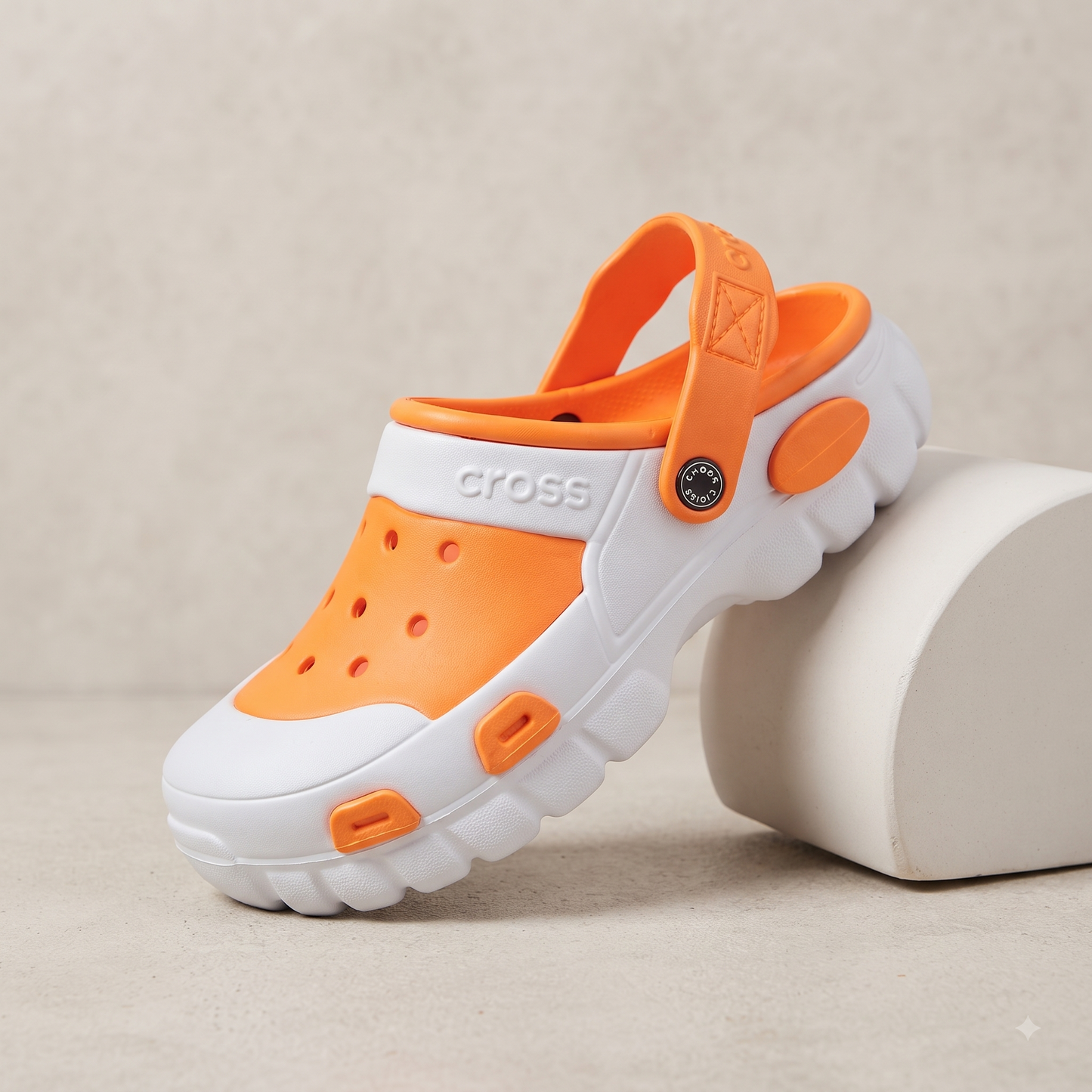 Yuvva Luxury Stylish Daily Wear Orange & White Clogs