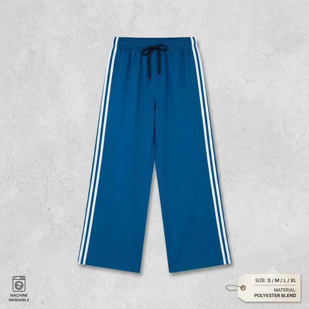 Premium Relaxed-Fit Athletic Lowers for Women – Teal Blue