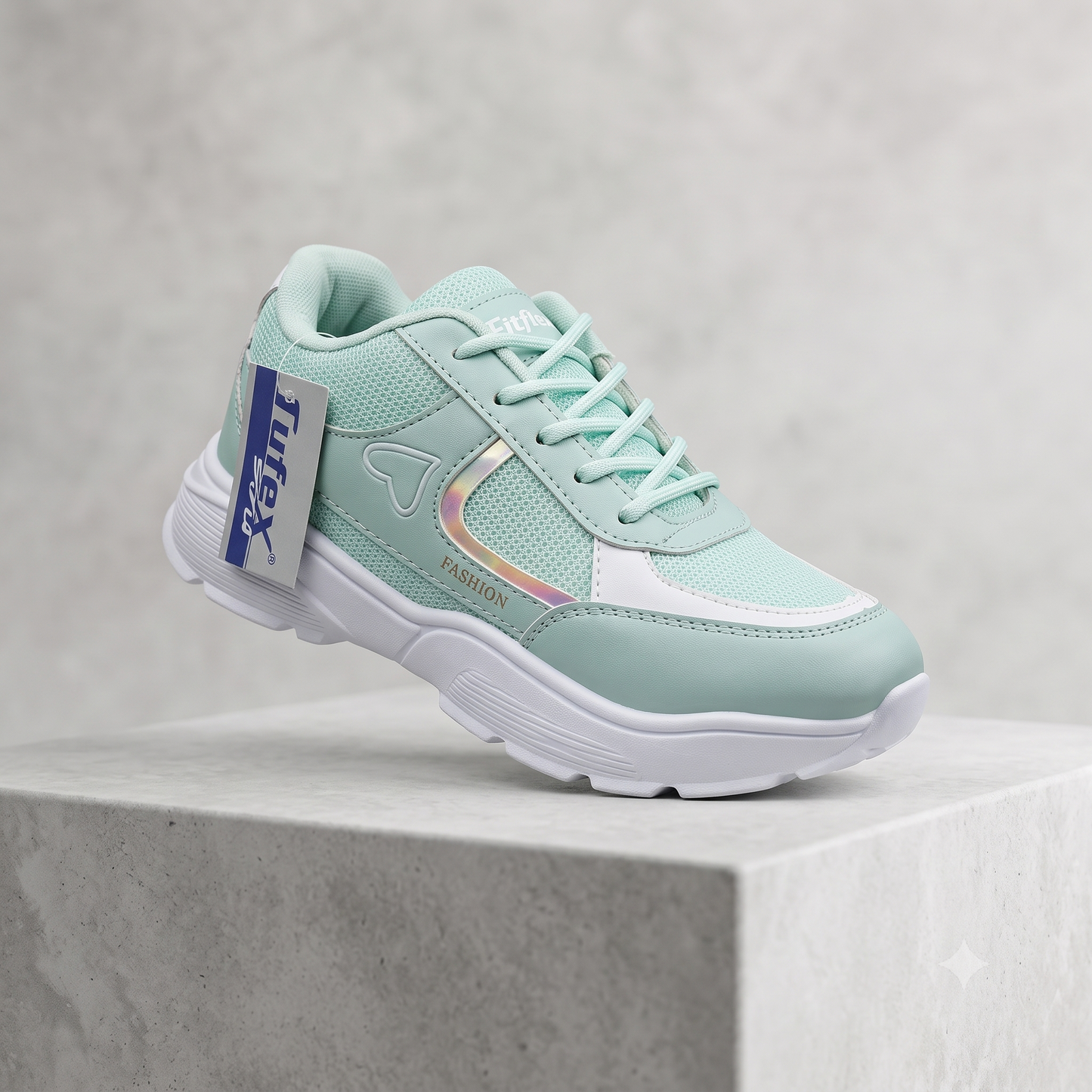 Women's Mint Green Ultra-Light Sports Sneakers | Memory Foam Comfort Running Shoes