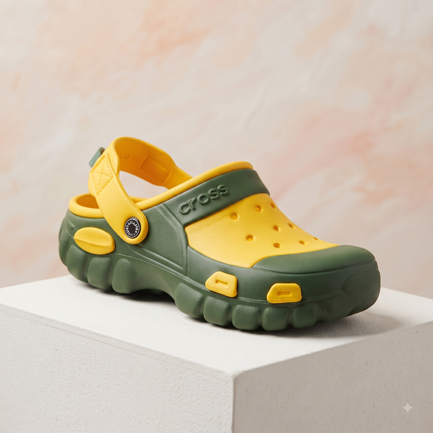 Modern Sculpted Designer Clogs with Patterned Strap – Off-White For Men and Women