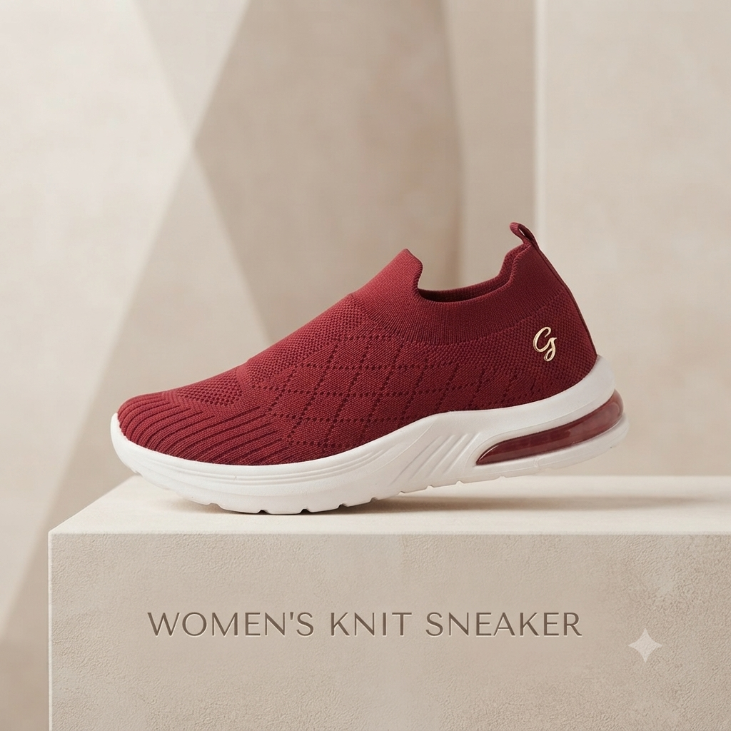 Garima A5 Cherry Knit Slip-On Casual & Walking Shoes for Women