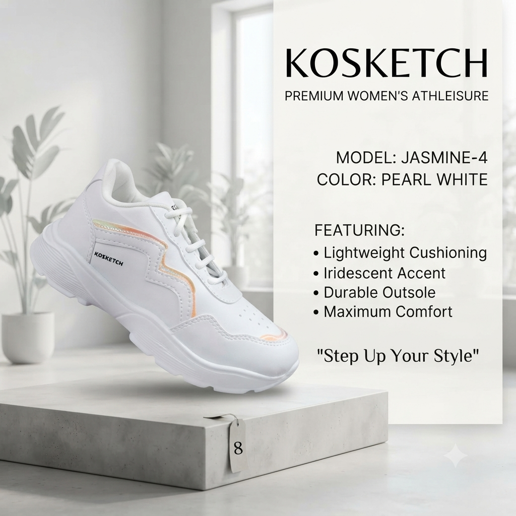 Women’s All-Day Comfort White Casual Sneakers