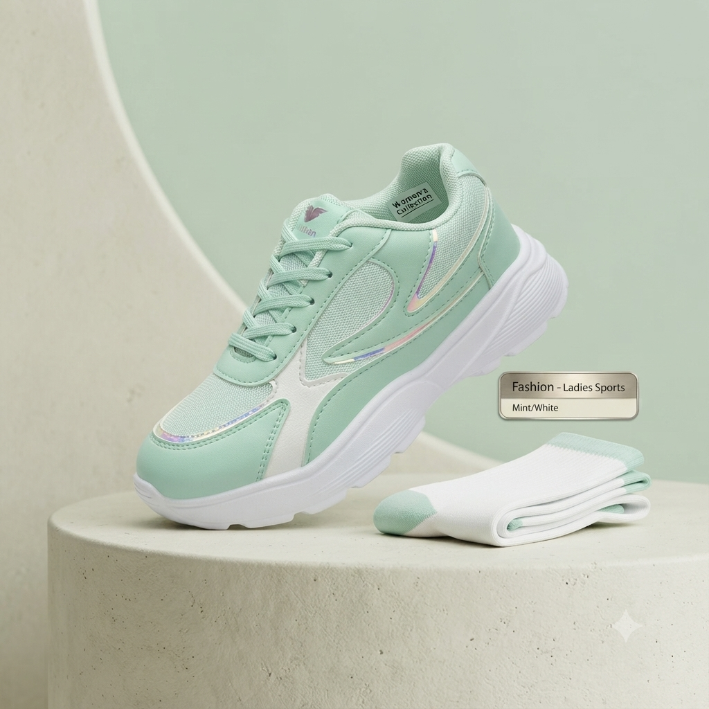 Trendy Mint Green Casual Sports Shoes for Women & Girls
