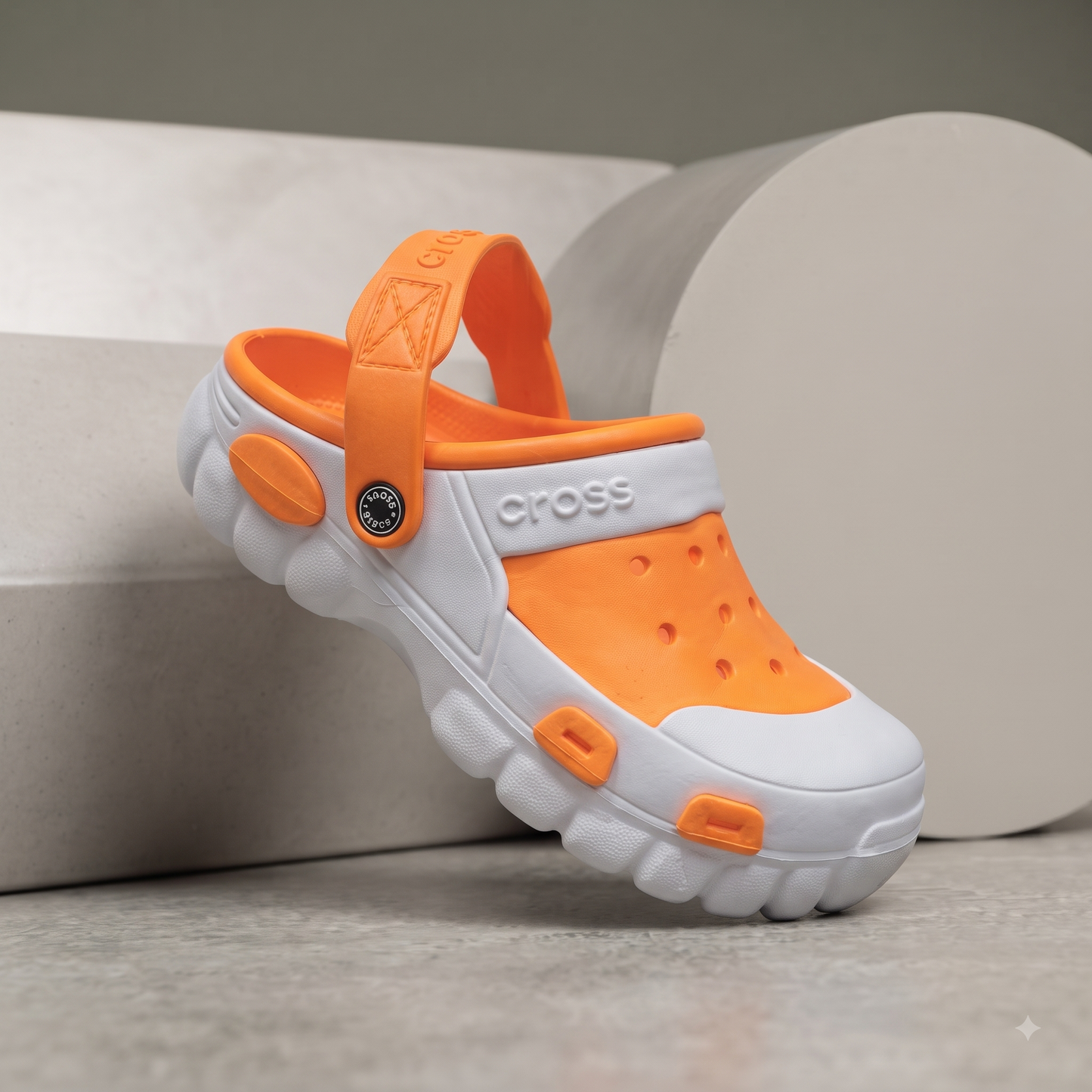 Yuvva Luxury Stylish Daily Wear Orange & White Clogs
