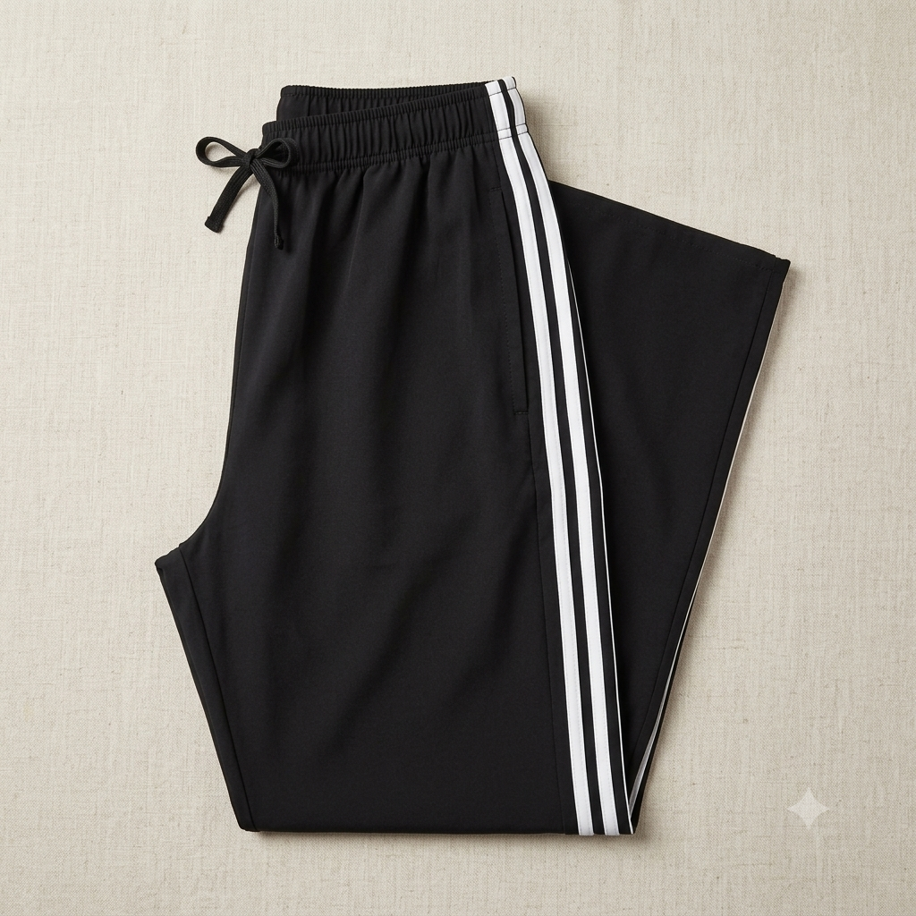 Ultra-Comfort Wide-Leg Lounge Pants with Classic Side Taping