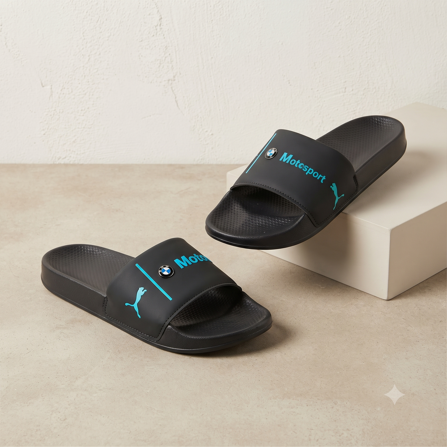 Unisex Vibrant Coral Red Embossed Logo Casual Comfort Slides