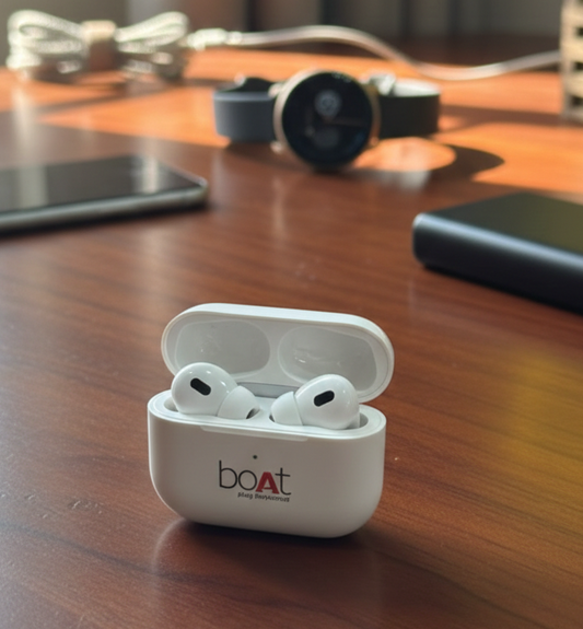 Airdopes Buds Pro – True Wireless Earbuds with ASAP Charge" with 13mm Drivers, Immersive Sound, Type-C Fast Charging"