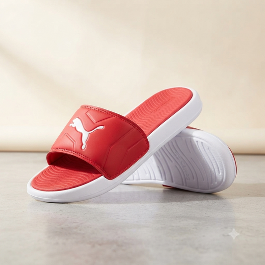 Ultra-Cushion Sport Slides for Men & Women – Red Casual Footwear