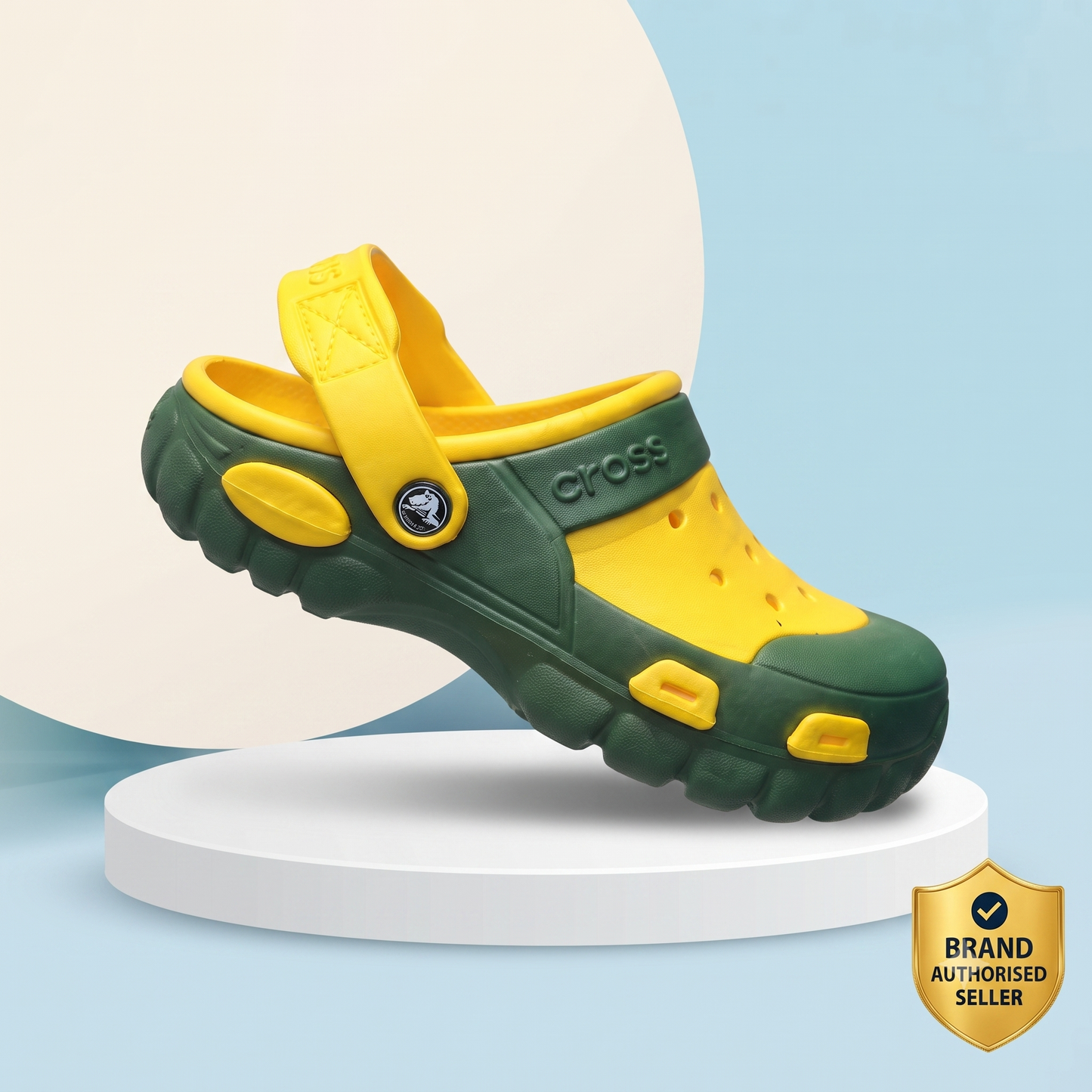 Urban Trek Comfort Clogs – Green & Yellow Lightweight Casual Slip-On Footwear
