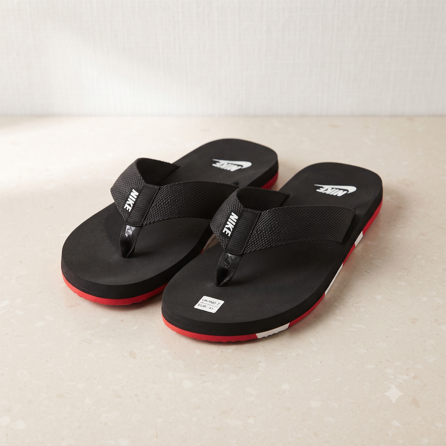 Premium Black Cross-Strap Casual Flip Flops for Men – Cushioned Comfort & Everyday Style