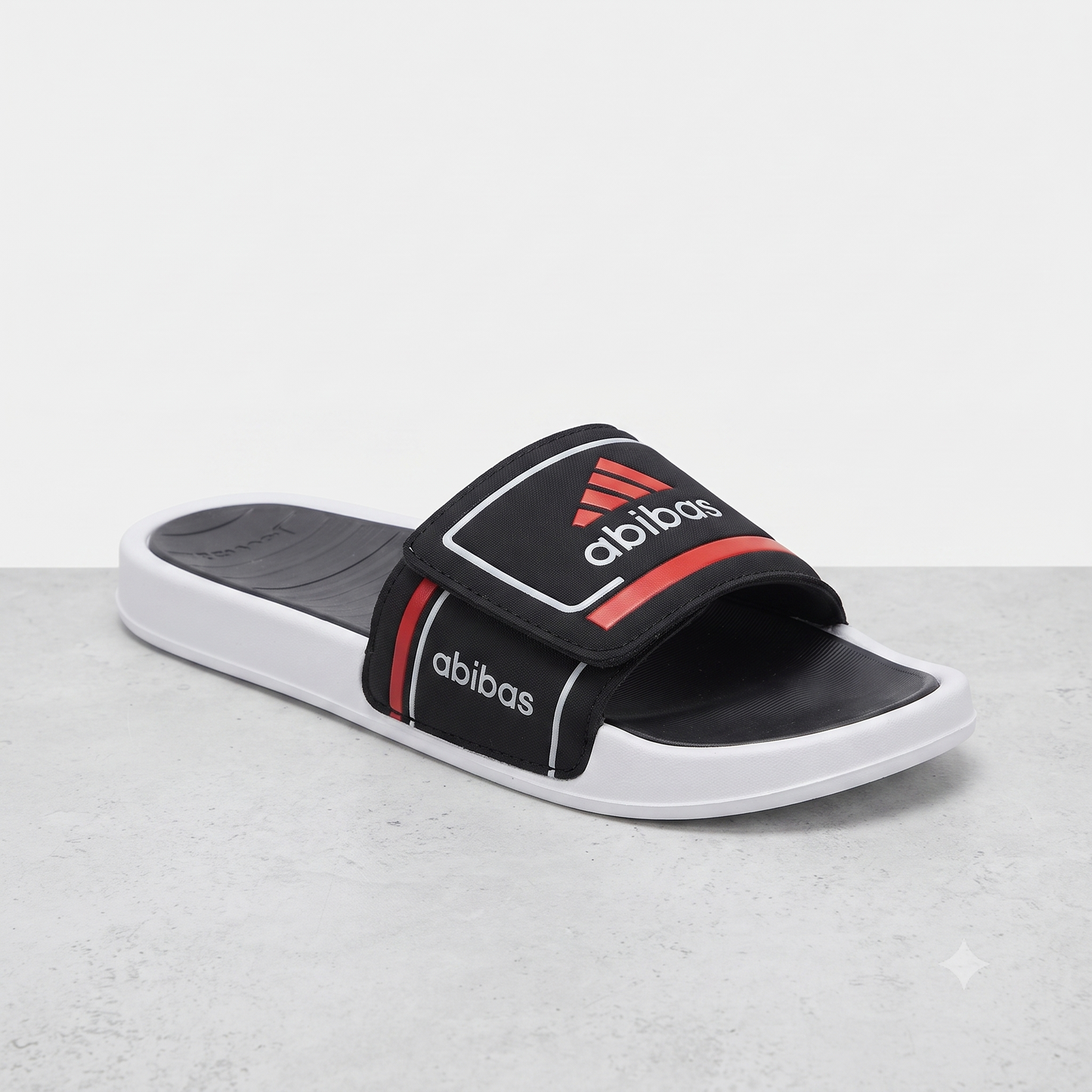 Men’s Premium Black & Red Casual Sliders | Sporty Comfort Slip-On Sandals