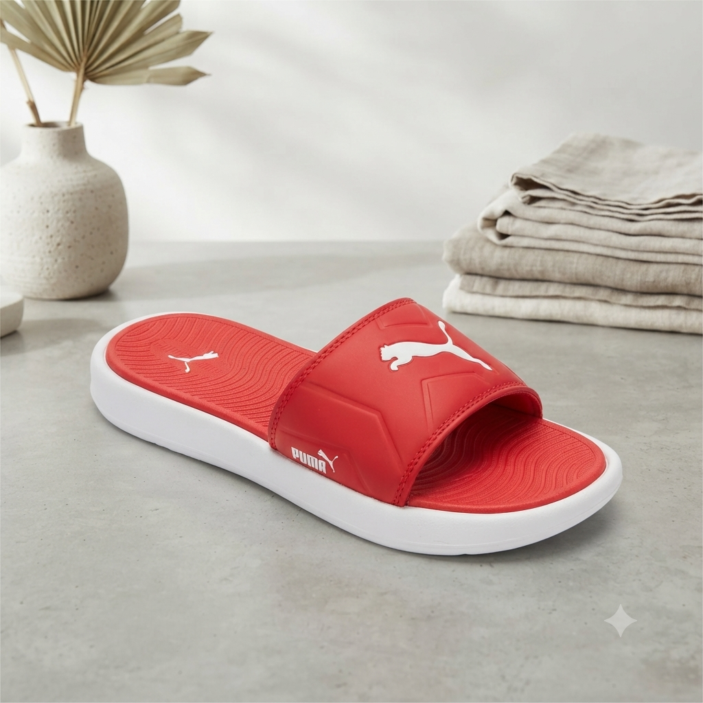 Ultra-Cushion Sport Slides for Men & Women – Red Casual Footwear