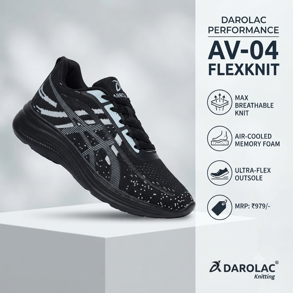 Premium Daily Wear Sports Shoes – Darolac Awesome 04 with Memory Foam Technology