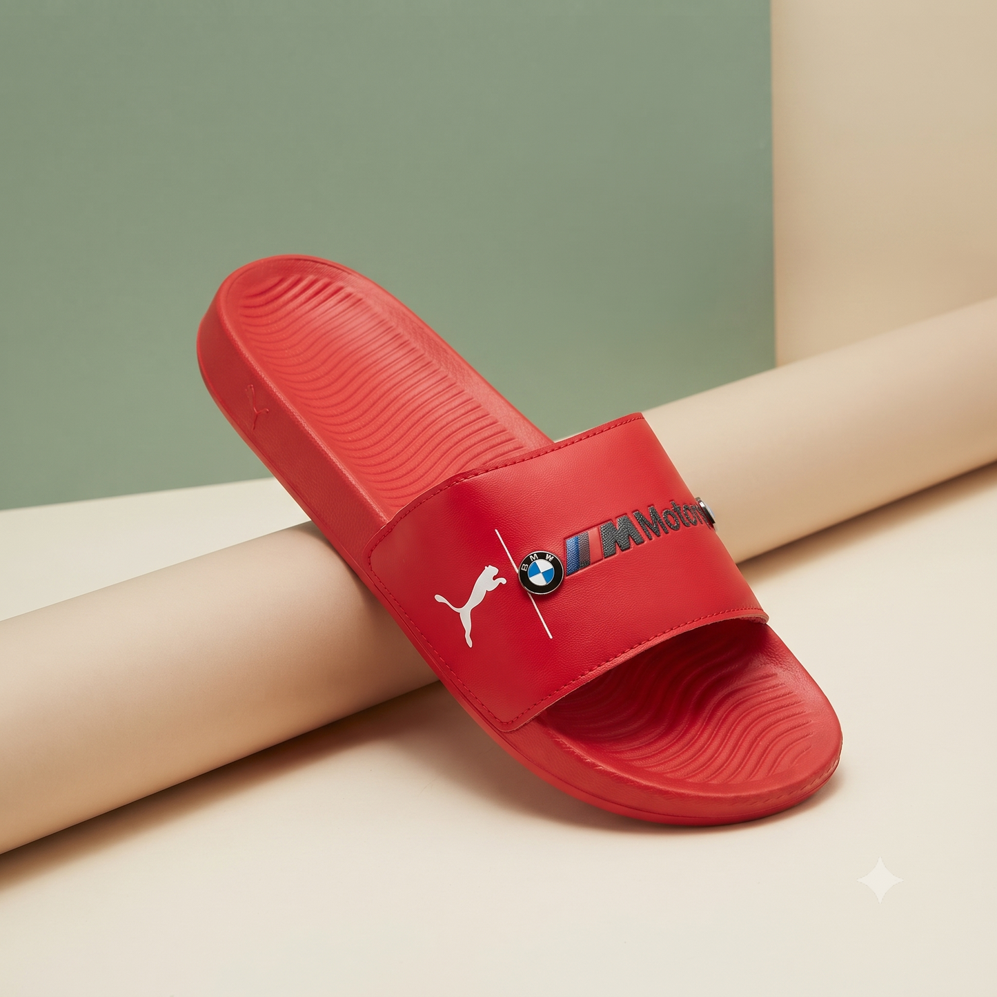 Premium Red Motorsport Slide Sandals for Men & Women | Stylish Casual Comfort Slippers