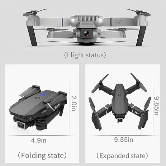 E88 Pro  Foldable 4K Mini Drone RC Quadcopter With WIFI FPV Wide