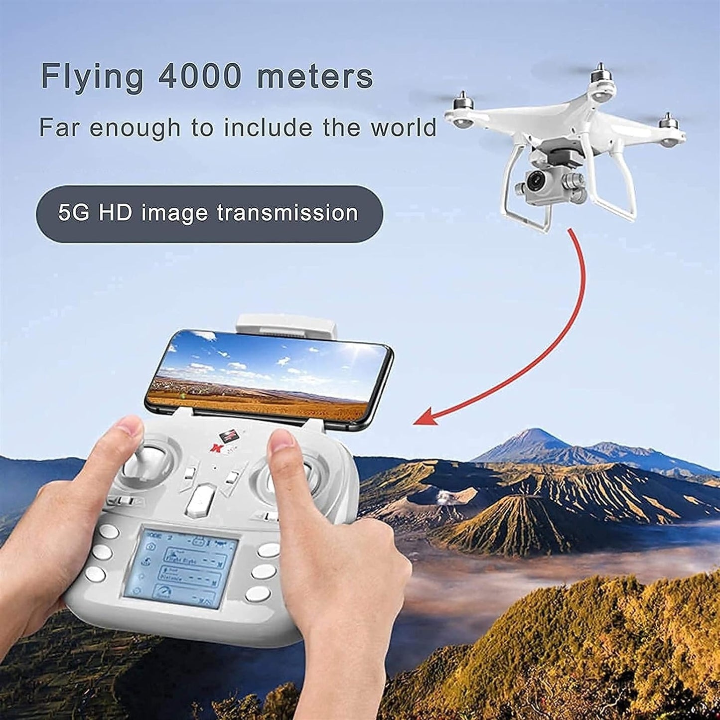 RC Drone with-4K-Camera-WiFi-FPV-1080P-HD-Dual-Foldable ( Upgrade Model )