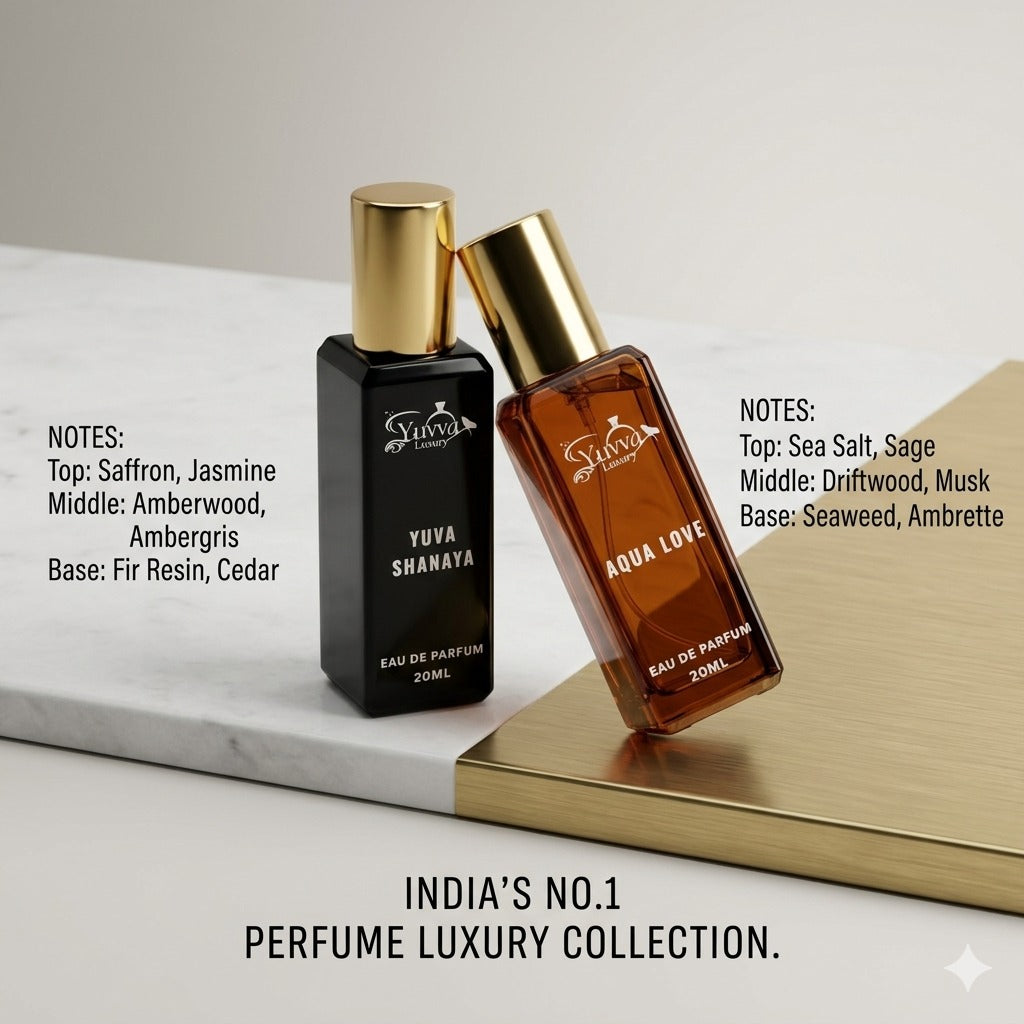 Yuvva Luxury Long Lasting Unisex Perfume Gift Set of 2 ( AQUA LOVE, YUVA SHANAYA )