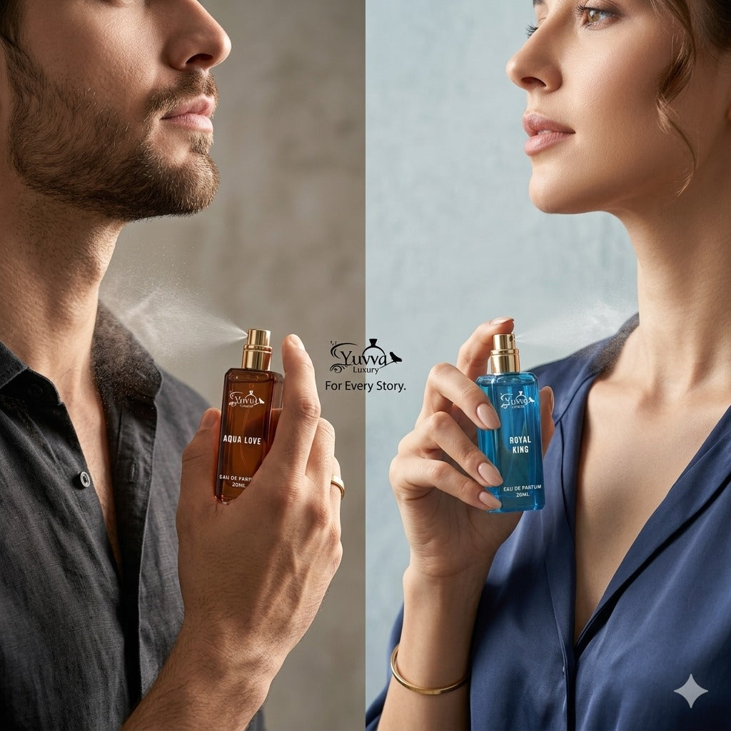 Yuvva Luxury Long Lasting Unisex Perfume Gift Set Of 2 ( AQUA LOVE, ROYAL KING )