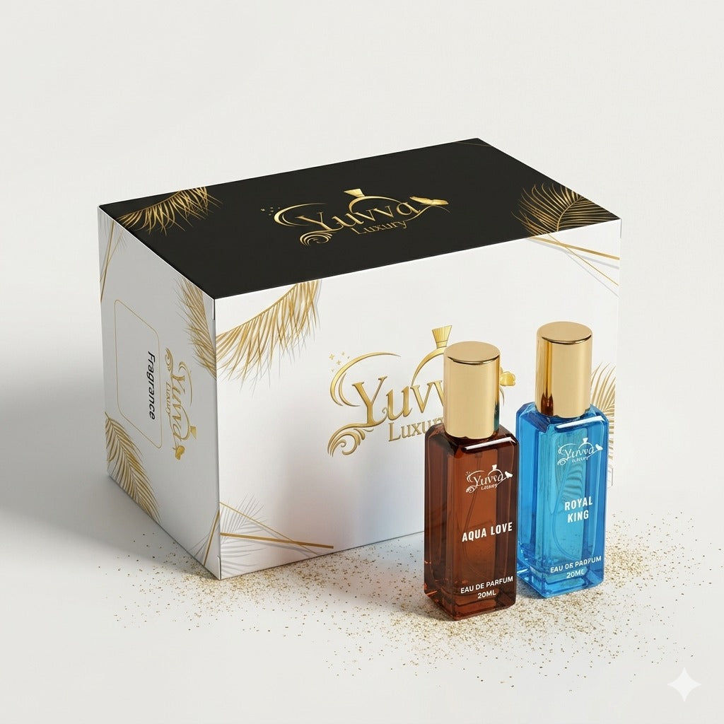 Yuvva Luxury Long Lasting Unisex Perfume Gift Set Of 2 ( AQUA LOVE, ROYAL KING )