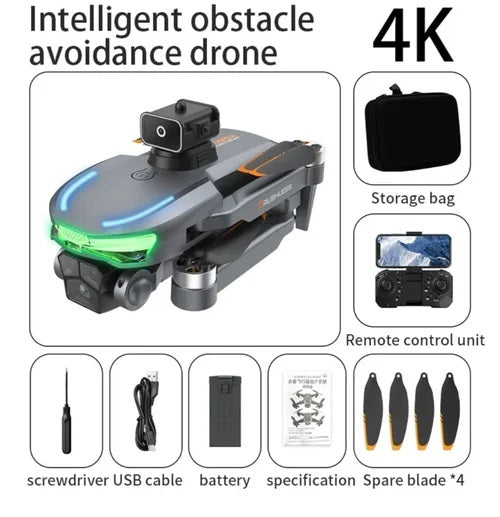 A17 A.I. Drone with A.i. Obstacle Avoidance, 1080P Triple Gimbal Camera,