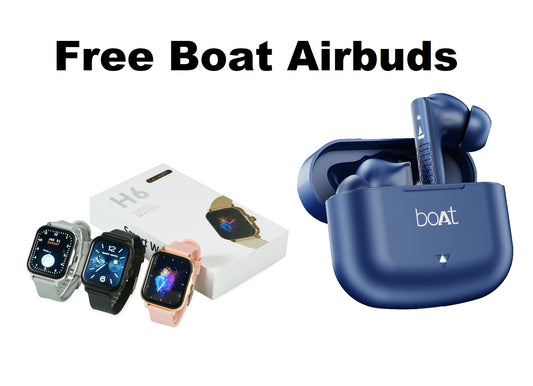 H6 Smart Watch For All Age Group Boys (FREE BOAT AIRBUDS)