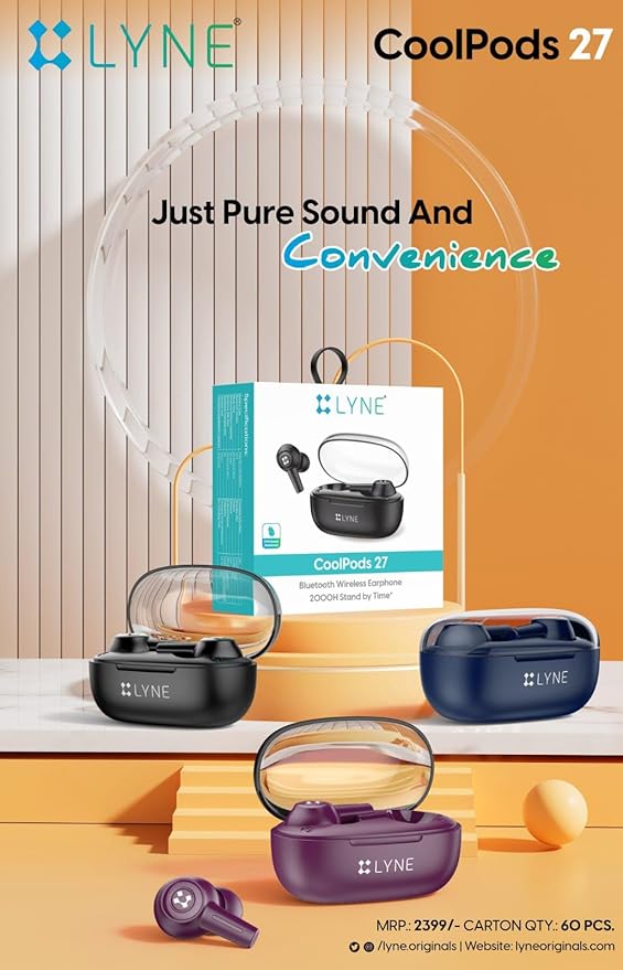 LYNE COOLPODS27 BLUETOOTH WIRELESS EARPHONE