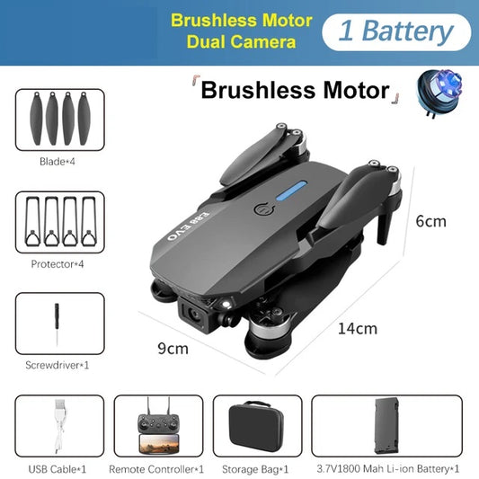 Foldable Wifi Brushless Motor E88 Pro Drone